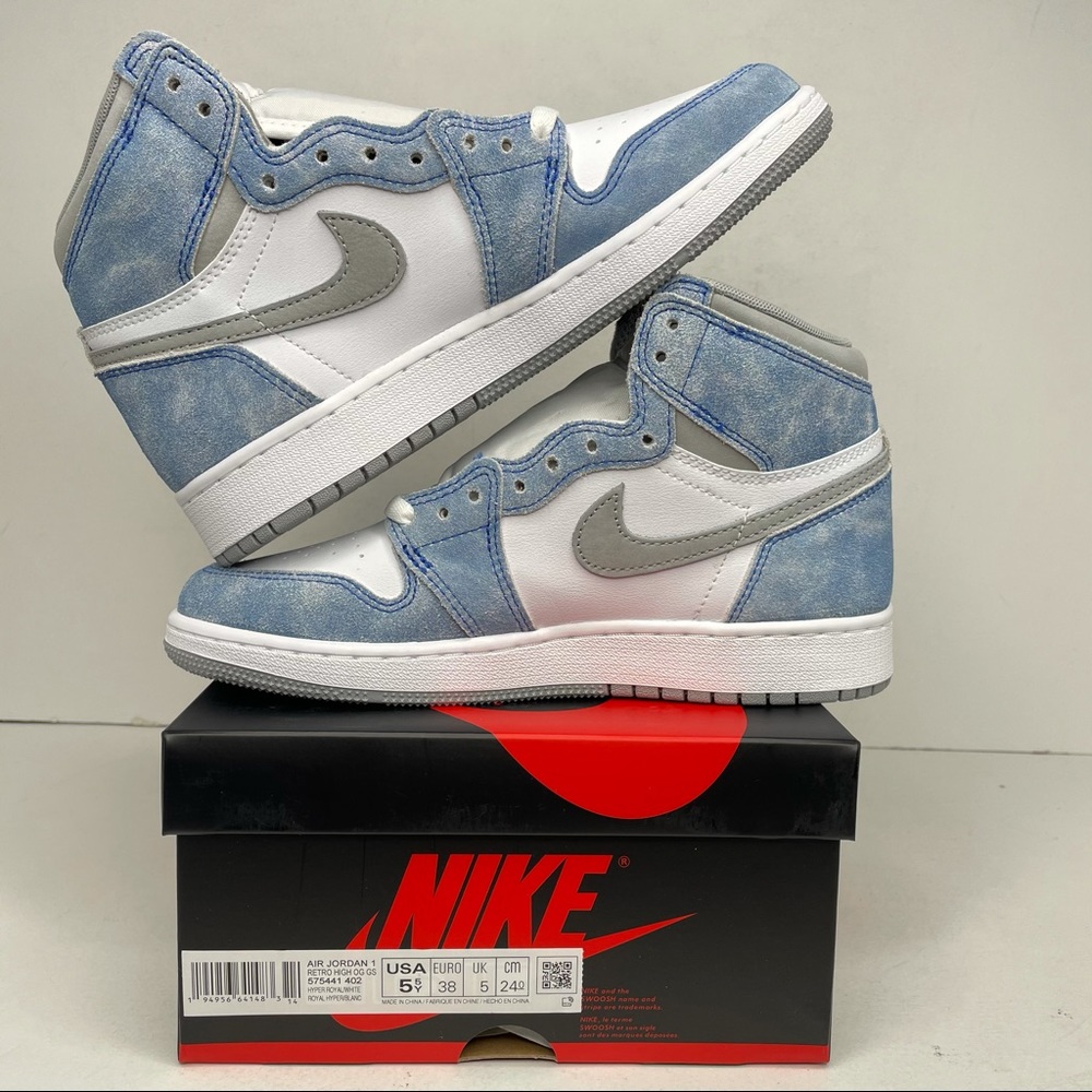 Nike Air Jordan 1 Retro High OG GS “Hyper Royal” - Picture 3 of 4